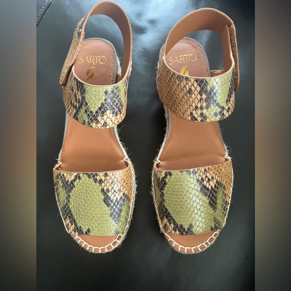 FRANCO SARTO Leather & Suede Espadrilles.